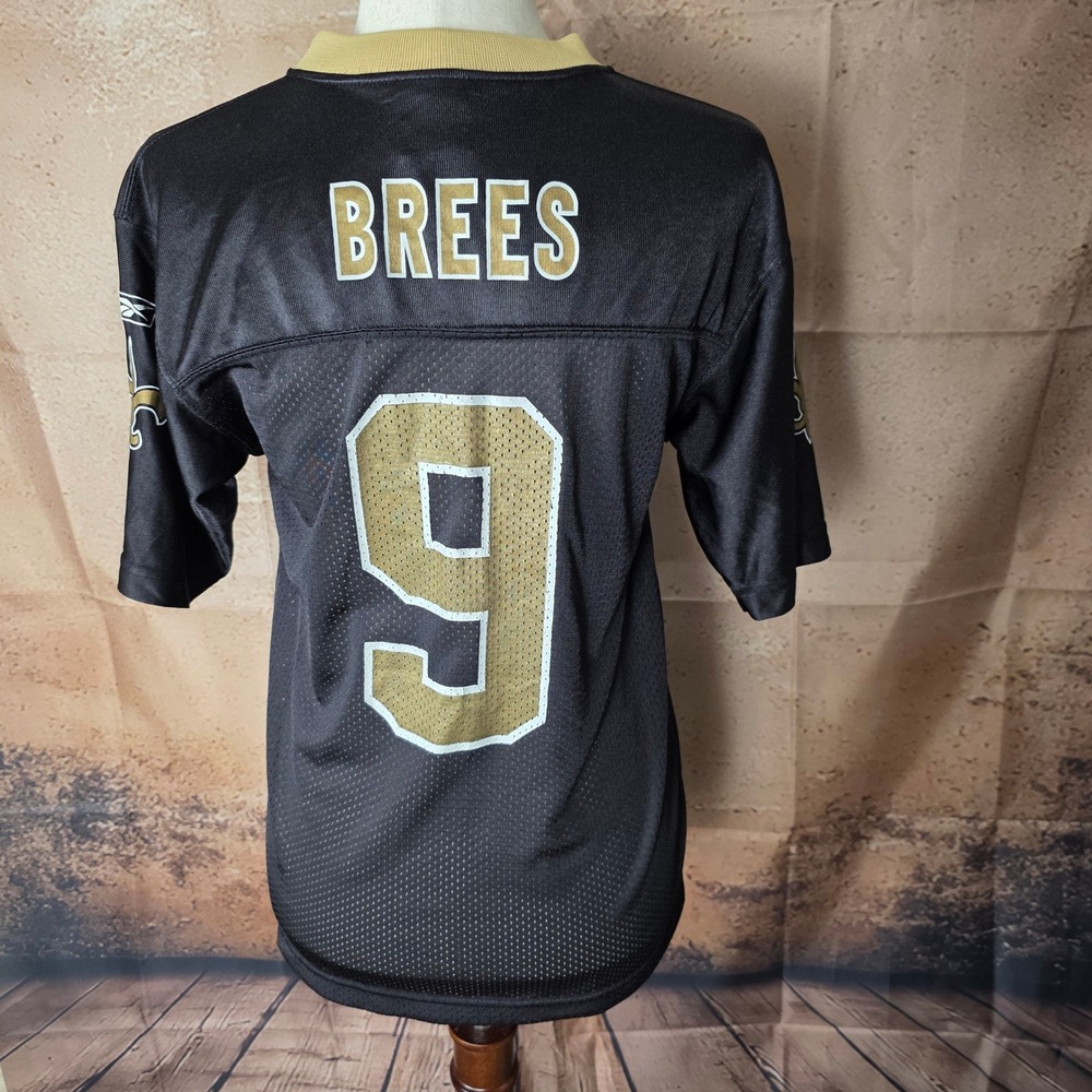 Reebok NFL Drew Brees New Orleans Saints Jersey Womens Large Black Gold 9 - Picture 5 of 10